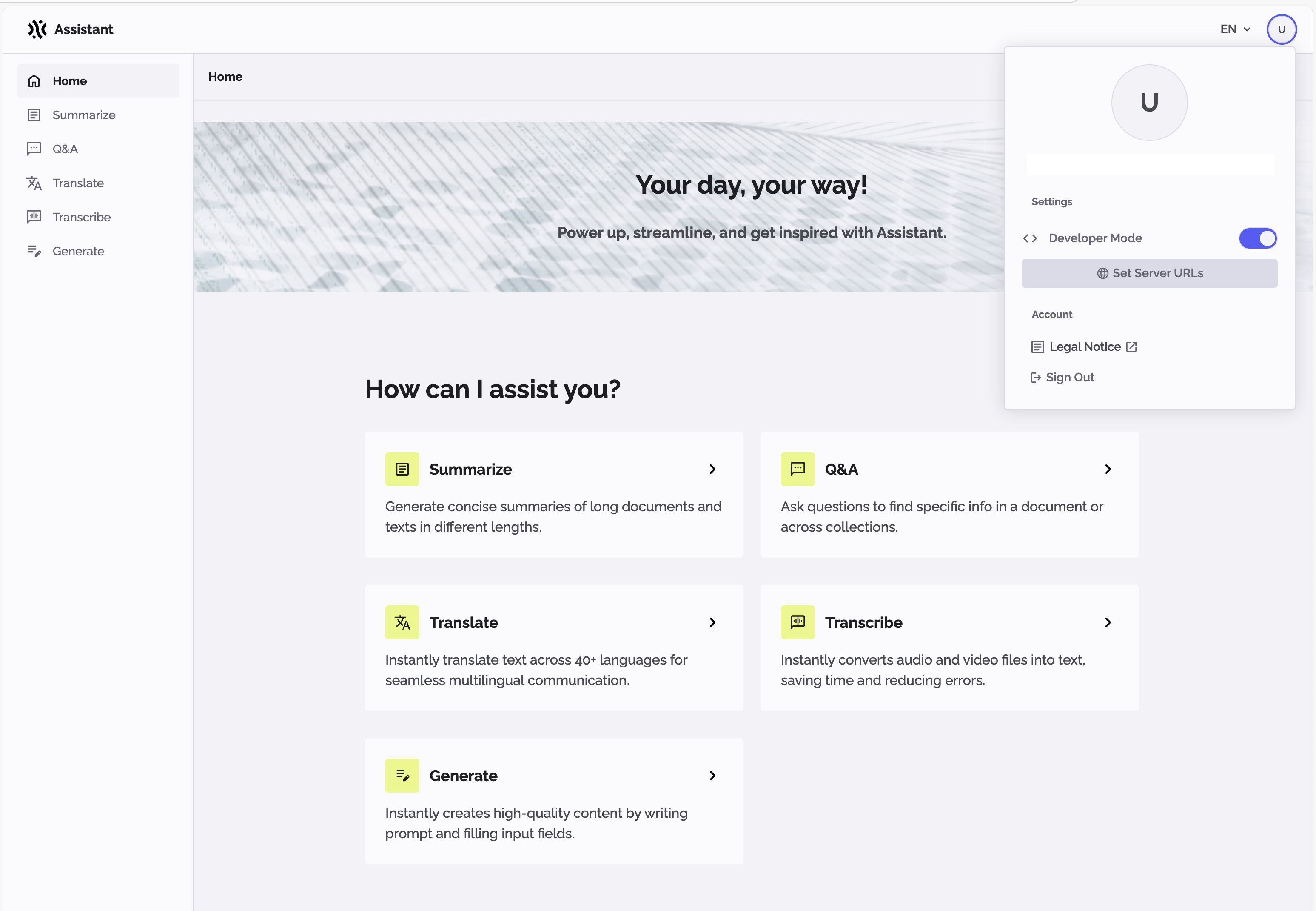 Developer Mode Toggle