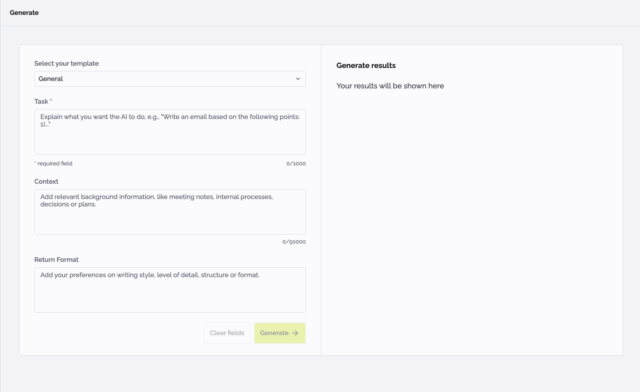 assistant-generate-start-page